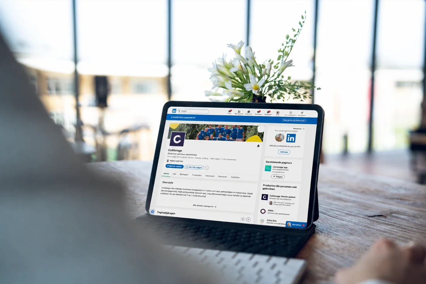 Bevisual team werkt aan LinkedIn marketingstrategie voor B2B klanten